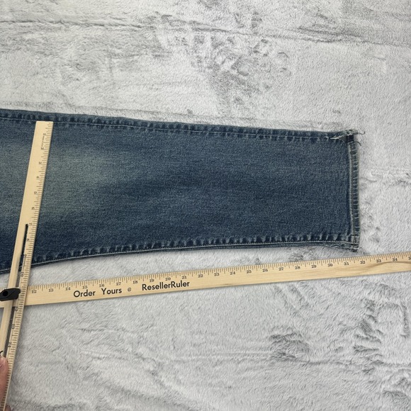 Todd Snyder Jeans Mens 40 x 32 Blue Slim Straight Stretch 5 Pocket Denim Pants - Picture 11 of 14